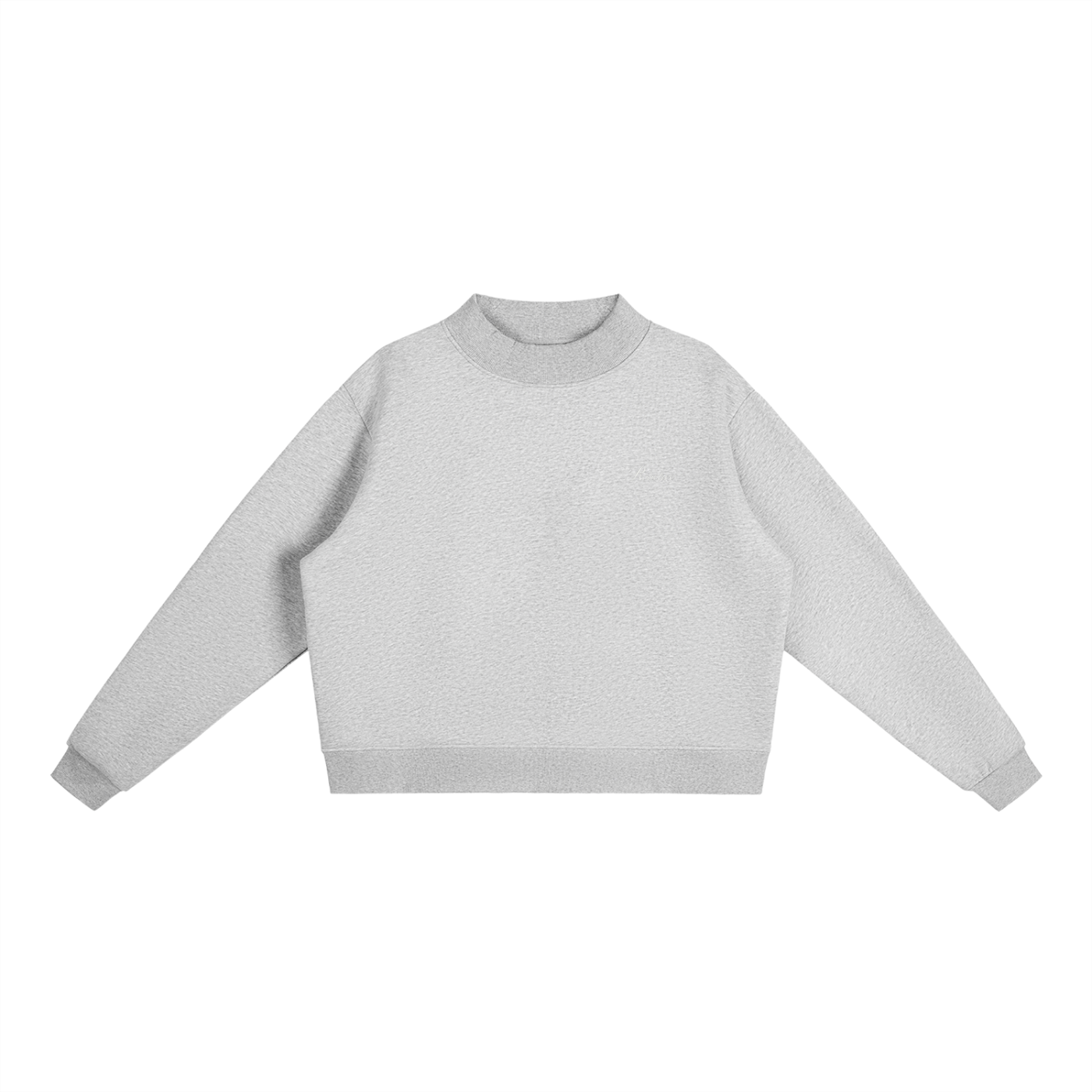 Atelier Mock-Neck Fleece Crew Sweatshirt