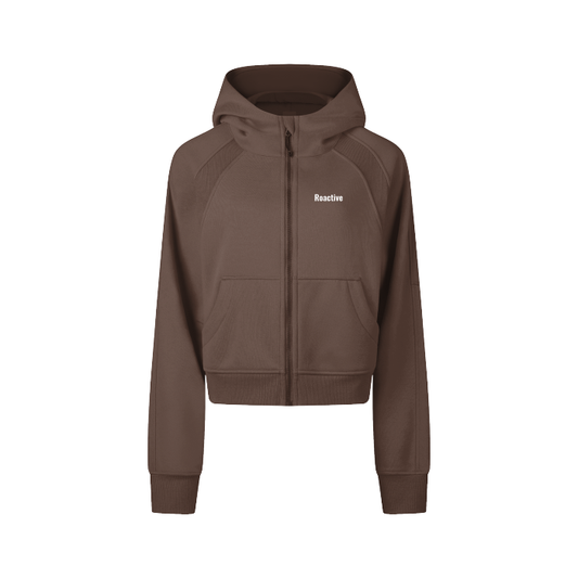 Training Cropped Zip-Through Hoodie