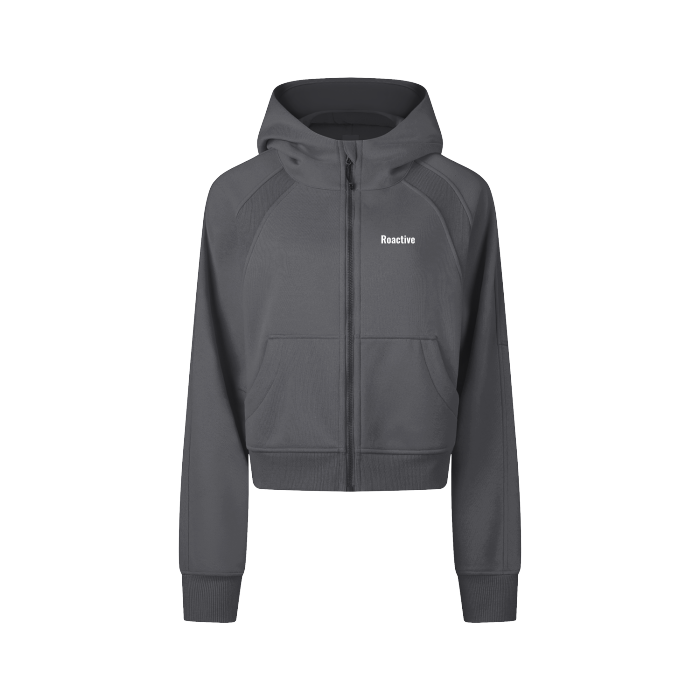 Training Cropped Zip-Through Hoodie