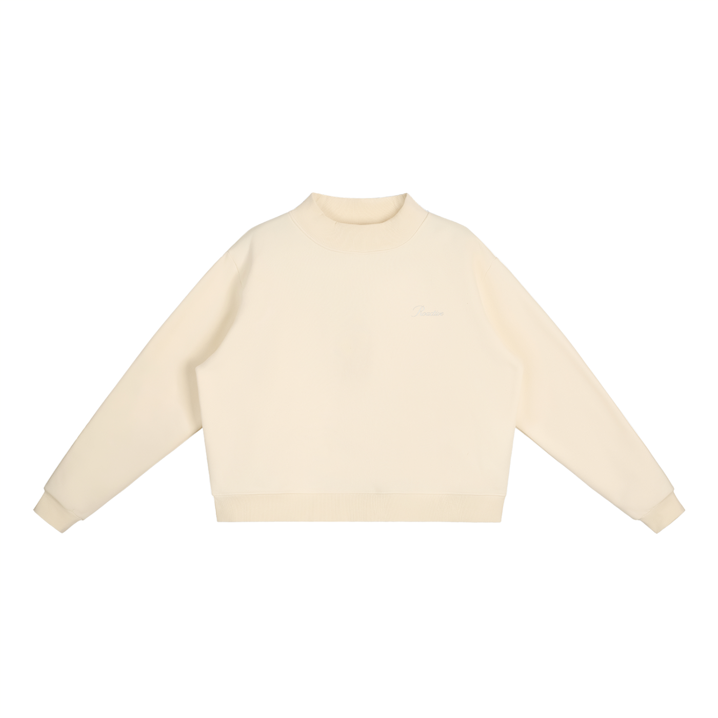 Atelier Mock-Neck Fleece Crew Sweatshirt