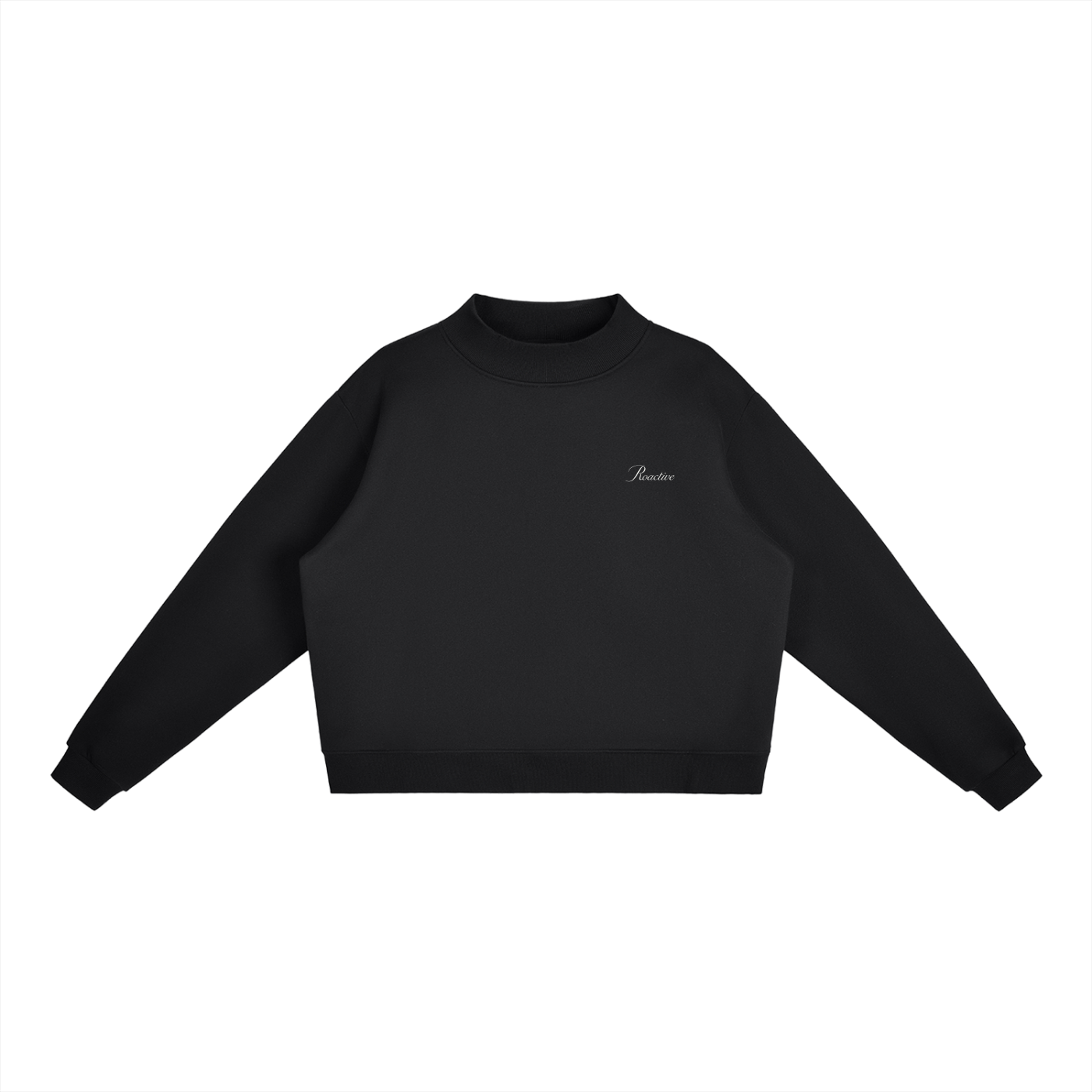 Atelier Mock-Neck Fleece Crew Sweatshirt