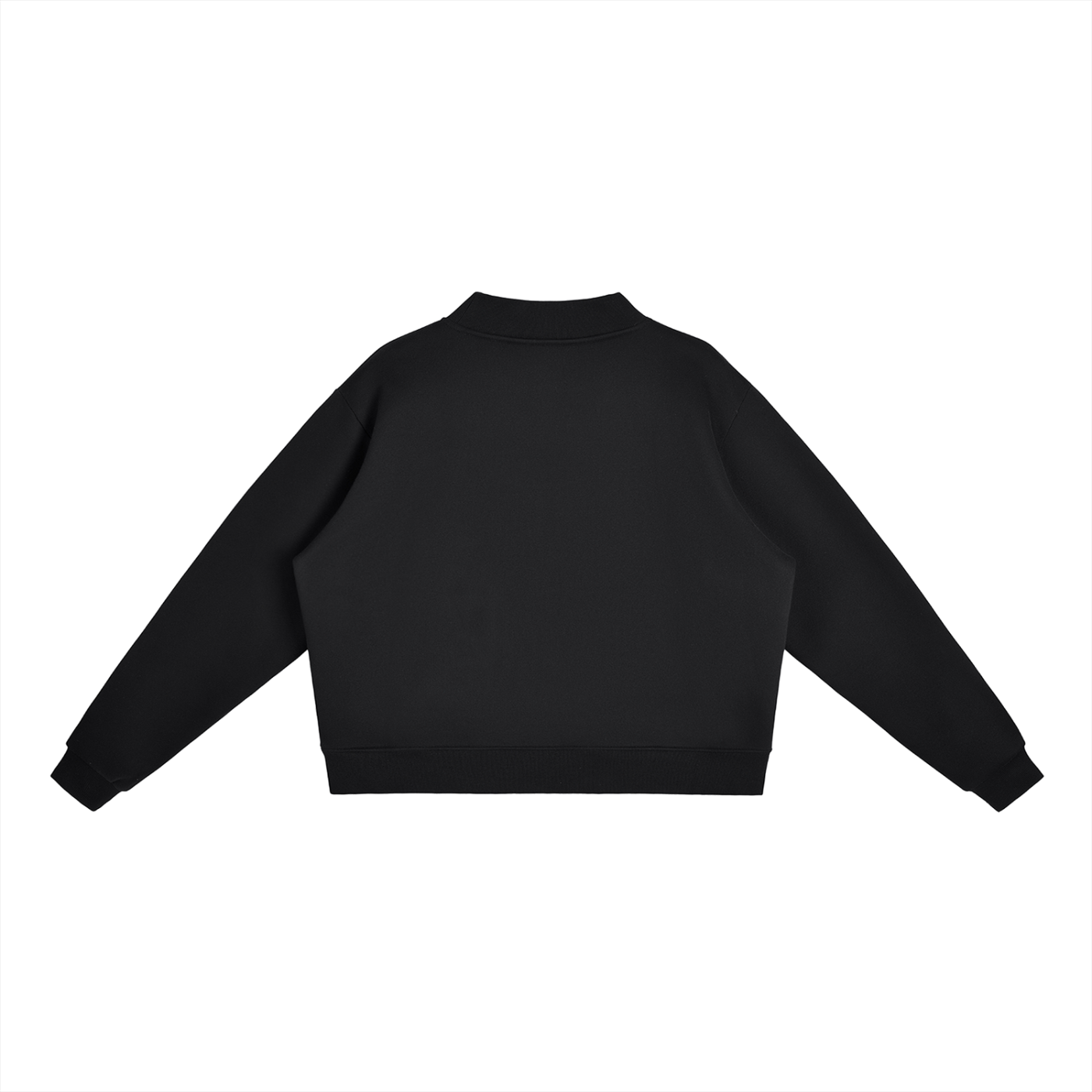Atelier Mock-Neck Fleece Crew Sweatshirt